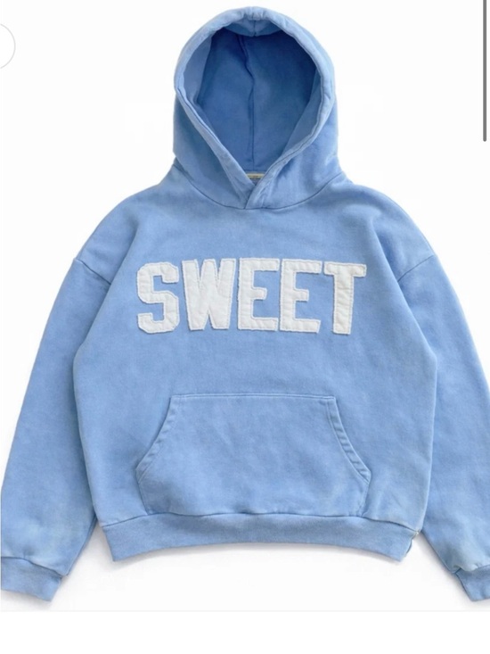 Sweet Hat Company Tops - Blue SWEET Pullover Hoodie with Front Pocket